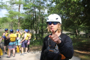 Guide Hugh Godman a man talking on a cell phone