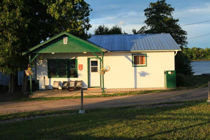 a house with a grass field